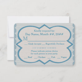 Tarjeta De Confirmación De Asistencia Su y su Blue Oxford Pinstripe