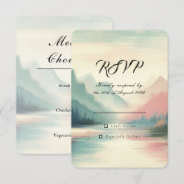 Tarjeta De Confirmación De Asistencia Suaves Ecos de Boda de las Montañas