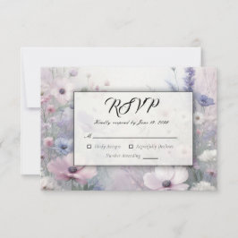 Tarjeta De Confirmación De Asistencia Suaves fantasías de Meadow