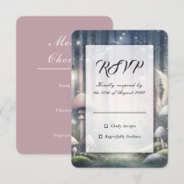 Tarjeta De Confirmación De Asistencia Sueños a la Luz de Linternas Bosque Encantado Boda
