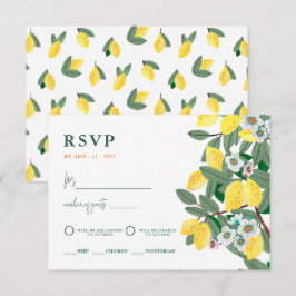 Tarjeta De Confirmación De Asistencia Summer Lemon Italy Sunset Boda