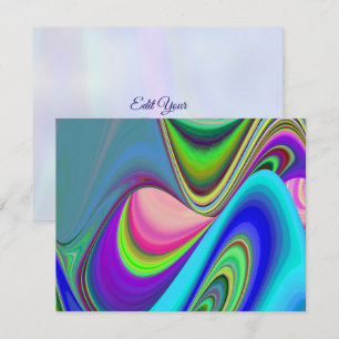 Tarjeta De Confirmación De Asistencia Summerfeeling, Resumen 3D Rainbowart