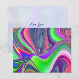 Tarjeta De Confirmación De Asistencia Summerfeeling, Resumen 3D Rainbowart