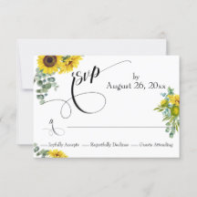 Sunflower acuarela y Eucalipto de estilo elegante