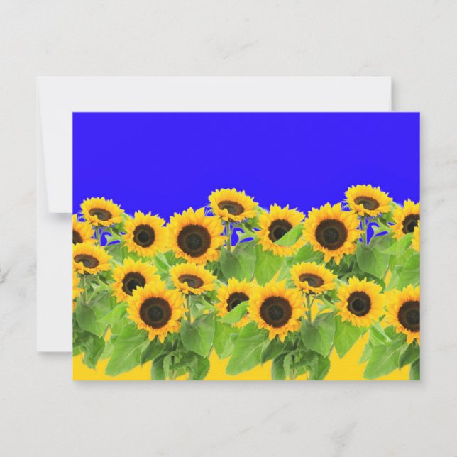 Tarjeta De Confirmación De Asistencia Sunflowers - Ucrania, bandera ucraniana, Libertad  (Anverso)