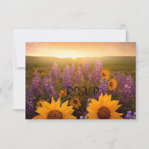 Tarjeta De Confirmación De Asistencia Sunset Daisies