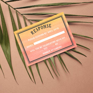 Tarjeta De Confirmación De Asistencia Sunshine Beach Destination Ocean Sunset Sunrise