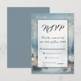Tarjeta De Confirmación De Asistencia Susurros de una boda en el solsticio de invierno