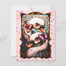 Tarjeta De Confirmación De Asistencia Swan lovers