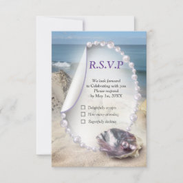 Tarjeta De Confirmación De Asistencia Swirling symphony with the mother of pearls