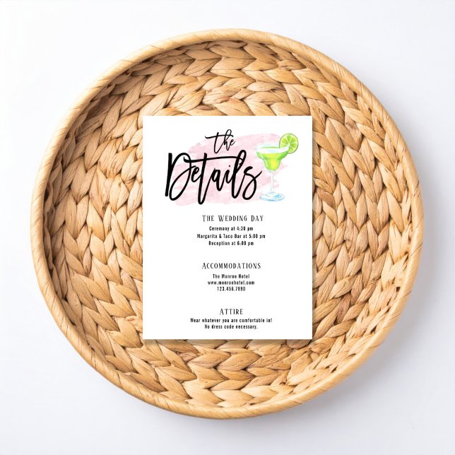 Tarjeta De Confirmación De Asistencia Taco Bout Love Wedding Details Card (Subido por el creador)