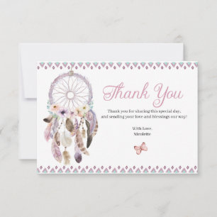 Tarjeta De Confirmación De Asistencia Tarjeta de agradecimiento Boho Dreamcatcher