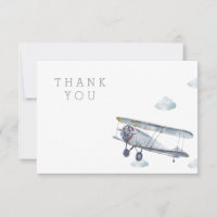 Tarjeta de agradecimiento de avión