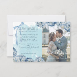 Tarjeta De Confirmación De Asistencia Tarjeta de agradecimiento de boda de Hortensia Azu