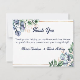 Tarjeta De Confirmación De Asistencia Tarjeta de agradecimiento de boda Wildflower Harmo