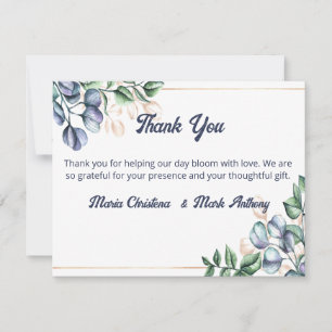 Tarjeta De Confirmación De Asistencia Tarjeta de agradecimiento de boda Wildflower Harmo