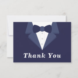 Tarjeta De Confirmación De Asistencia Tarjeta de agradecimiento de Tuxedo, corbata de la