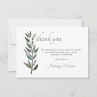 Tarjeta de agradecimiento de Watercolor Lee Sympat
