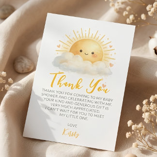 Tarjeta De Confirmación De Asistencia Tarjeta de agradecimiento para baby shower de géne