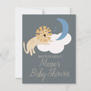 Tarjeta De Confirmación De Asistencia Tarjeta de agradecimiento para baby shower de Luna