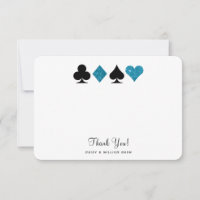 Tarjeta de agradecimiento plana de Vegas Malibu Bl