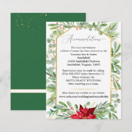 Tarjeta De Confirmación De Asistencia Tarjeta de alojamiento Boda de Navidades de acuare