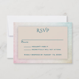 Tarjeta De Confirmación De Asistencia Tarjeta de Asistencia Simple de Color Arena