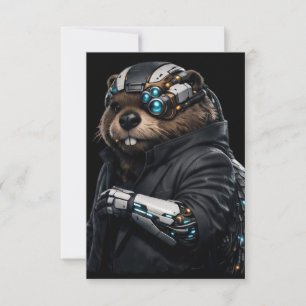 Tarjeta De Confirmación De Asistencia tarjeta de boda Byte Beaver
