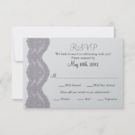 Tarjeta De Confirmación De Asistencia Tarjeta de boda RSVP, encaje