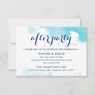 Tarjeta De Confirmación De Asistencia TARJETA DE CELEBRACIÓN fiesta acuática moderna col