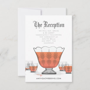 Tarjeta De Confirmación De Asistencia Tarjeta de cierre de recepción Crystal Punch Bowl