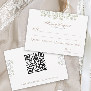 Tarjeta De Confirmación De Asistencia Tarjeta de cierre Floral Spring Chinoiserie