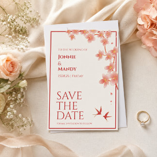 Tarjeta De Confirmación De Asistencia Tarjeta de compromiso de boda con flores elegantes