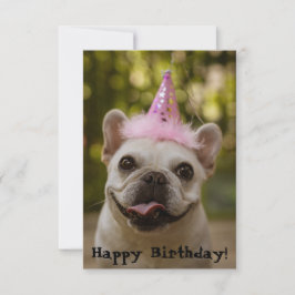 Tarjeta De Confirmación De Asistencia Tarjeta de cumpleaños del Bulldog francés