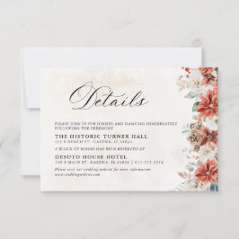 Tarjeta De Confirmación De Asistencia Tarjeta de Detalles de Boda de Invierno