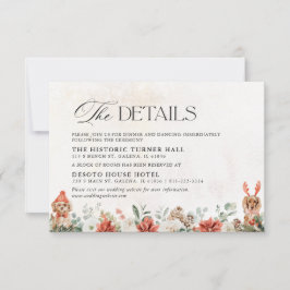 Tarjeta De Confirmación De Asistencia Tarjeta de Detalles de Boda de Invierno
