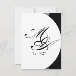 Tarjeta De Confirmación De Asistencia Tarjeta de Detalles de Boda Formal