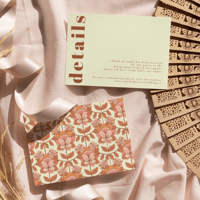 Tarjeta De Confirmación De Asistencia Tarjeta de detalles de Boda inspirada en los años  (Subido por el creador)