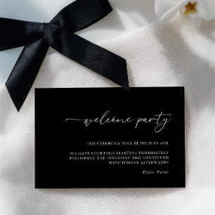 Tarjeta De Confirmación De Asistencia Tarjeta de Detalles de Boda Minimalista Moderna