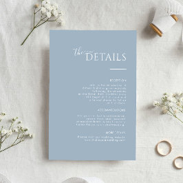 Tarjeta De Confirmación De Asistencia Tarjeta de Detalles de Boda Minimalista Moderna Az