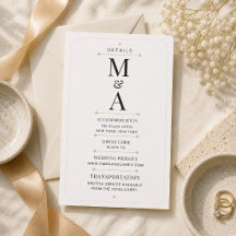 Tarjeta de detalles de monograma minimal de lujo e