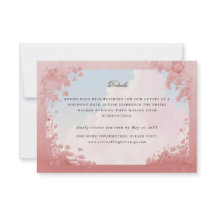 Tarjeta de detalles del boda de princesa de hadas