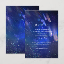 Tarjeta De Confirmación De Asistencia Tarjeta de detalles del Boda de Shooting Stars Gal