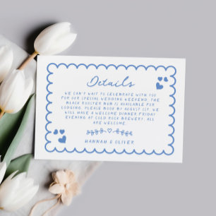Tarjeta De Confirmación De Asistencia Tarjeta de detalles del Boda manuscrito retro Wave