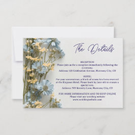 Tarjeta De Confirmación De Asistencia Tarjeta de Detalles Florales Modernos Incluida