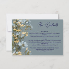 Tarjeta De Confirmación De Asistencia Tarjeta de Detalles Florales Modernos Incluida
