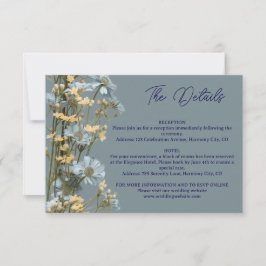 Tarjeta De Confirmación De Asistencia Tarjeta de Detalles Florales Modernos Incluida