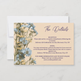 Tarjeta De Confirmación De Asistencia Tarjeta de Detalles Florales Modernos Incluida