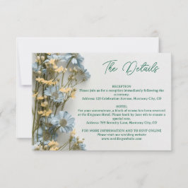 Tarjeta De Confirmación De Asistencia Tarjeta de Detalles Florales Modernos Incluida