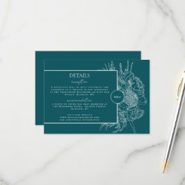 Tarjeta De Confirmación De Asistencia Tarjeta de detalles para el Boquete floral moderna